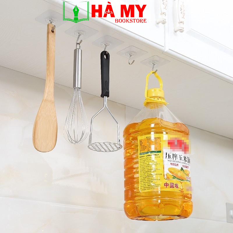 Combo 10 cái móc dán tường siêu dính chịu sức chịu đựng lên đến 10KG - Nhà Sách Hà My