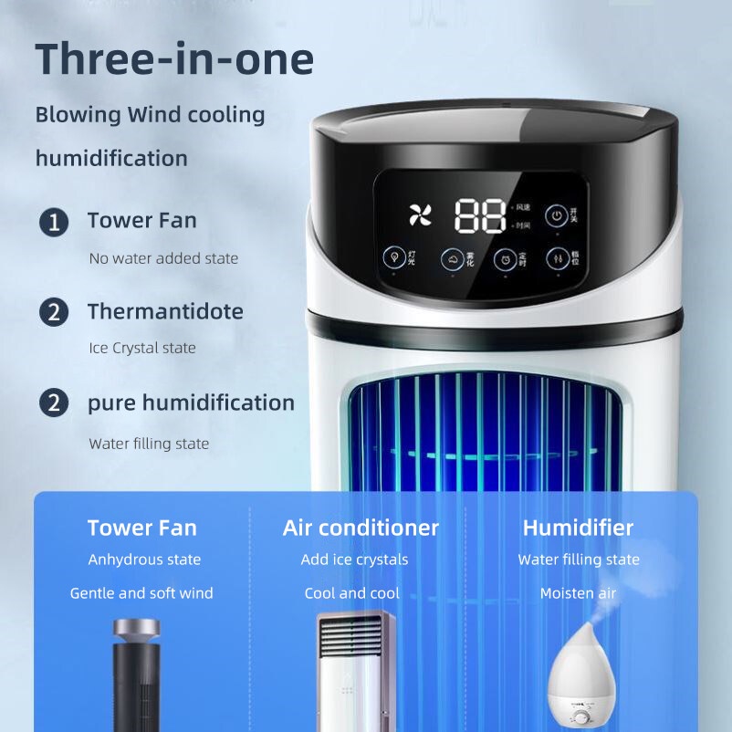 JIASHI Quạt Điện usb Làm Mát Để Bàn Tạo Độ Ẩm Đa Năng quạt tích điện loại to