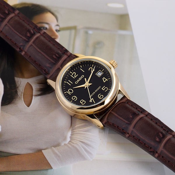 Đồng Hồ Casio Nữ Dây Da STANDARD LTP-V002GL-1BUDF chính hãng