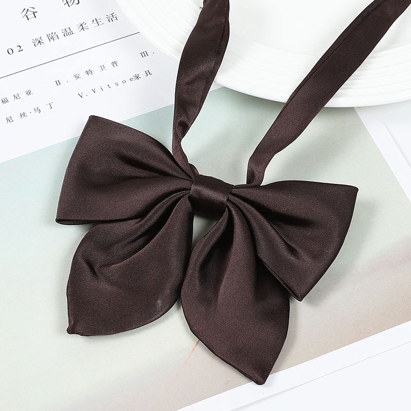 Nơ Cài Cổ Áo Màu Trơn Đơn Giản Phong Cách Nhật Bản