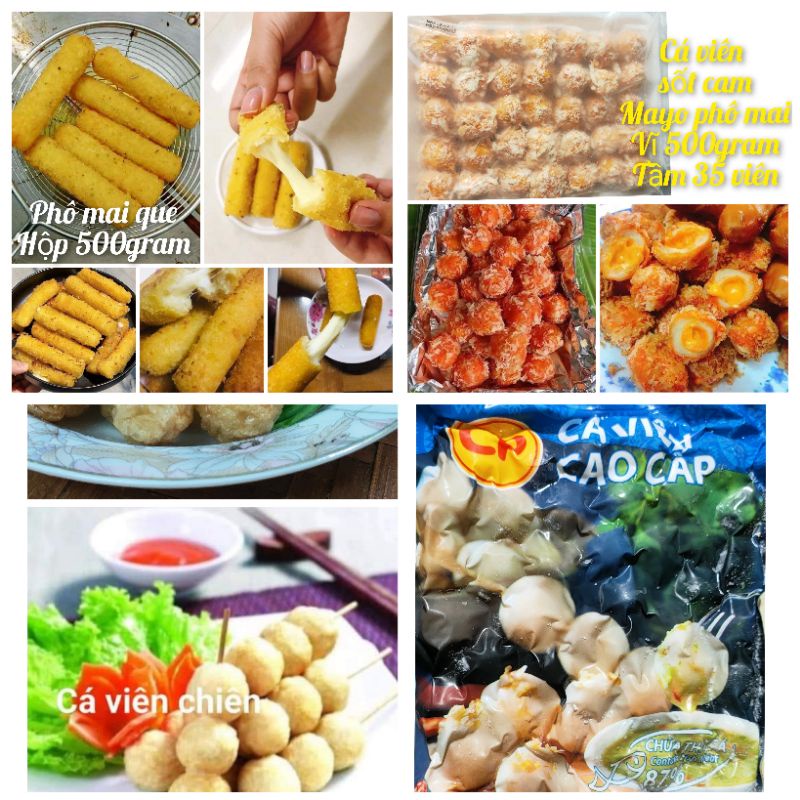 Cá viên sốt Mayone, Cá viên sốt cam, Cá sốt. Giao hoả tốc nội thành HCM.