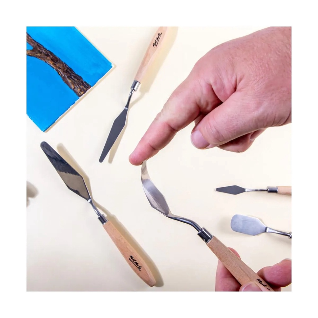 Bay vẽ, xúc màu, pha trộn màu bộ 5 cây Mont Marte - Hoạ cụ Gia Huy