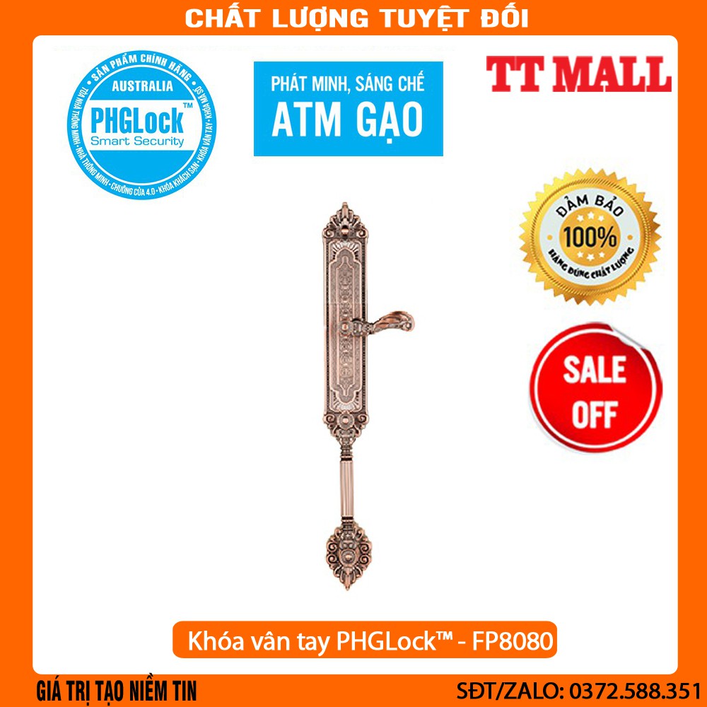 Khóa vân tay,mã số,thẻ từ cho cửa gỗ PHGLock™ - FP8080 chính hãng bảo hành 24 tháng .