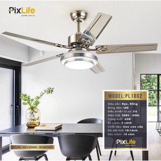 Quạt trần đèn trang trí pixlife PL1002