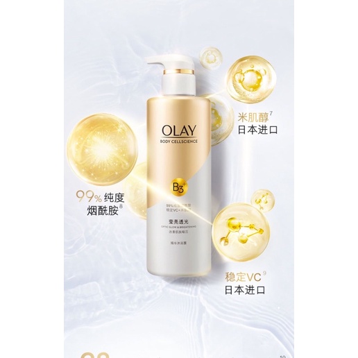 Sữa Tắm OLay B3+ VitaminC- Peptide trắng sáng mịn da đủ mùi