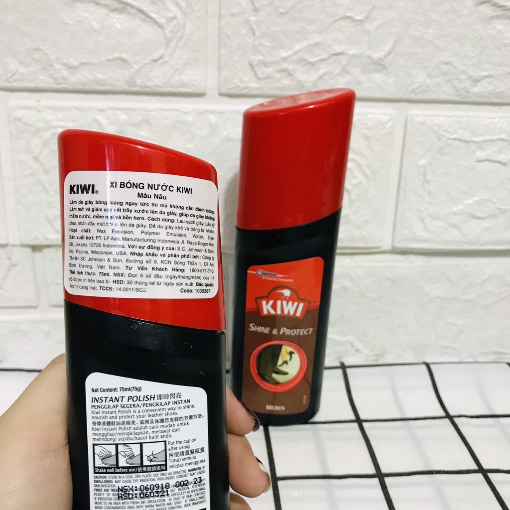 Xi Bóng Nước Kiwi Màu Đen - Nâu 30ml-75ml