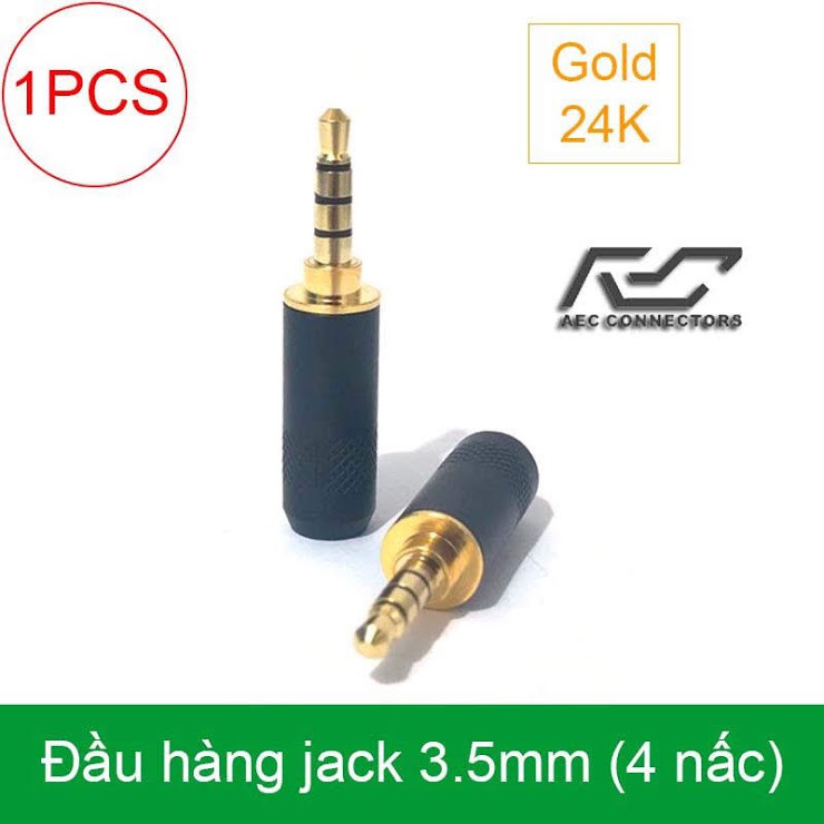 jack 3,5 hàn dây 4 khấc- hàng đài loan