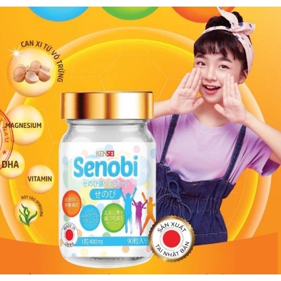 Viên uống tăng chiều cao cho trẻ em SENOBI giúp trẻ tăng trưởng tốt cả về chiều cao lẫn trí tuệ - Nhật Bản