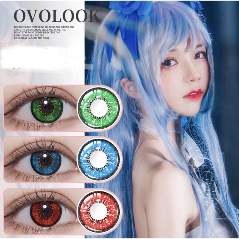 lens cosplay lens vàng đỏ xanh, lens hallowen