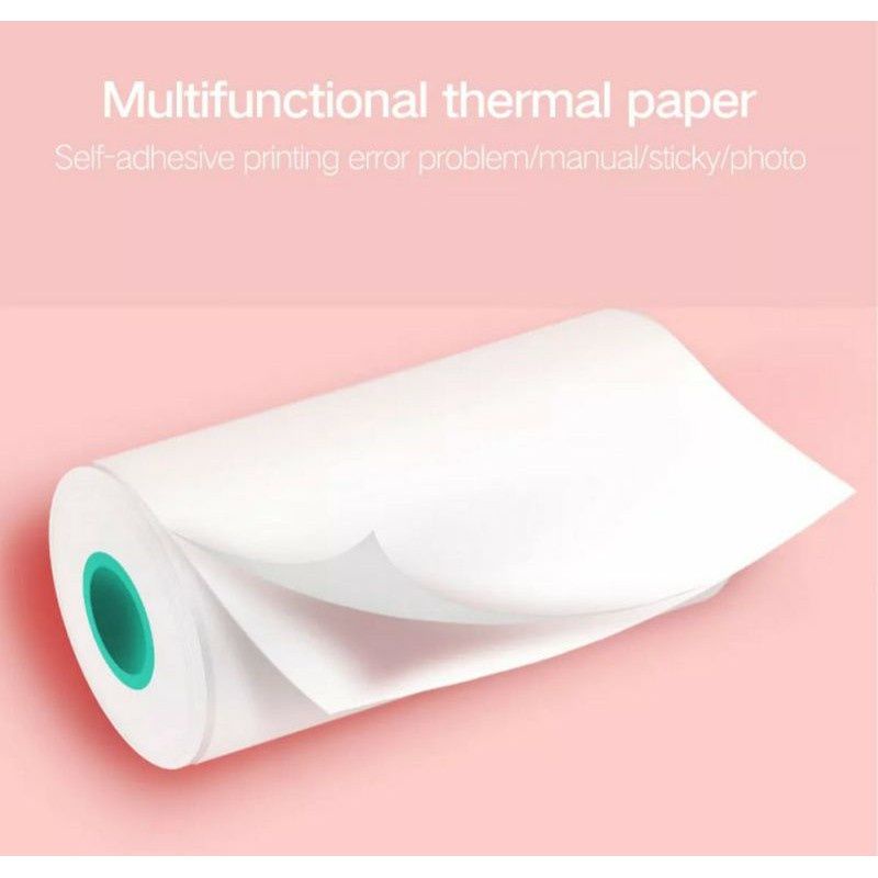Giấy in nhiệt có lớp dán được cho máy in bluetooth cầm tay mini con mèo, PT210,Peripage..