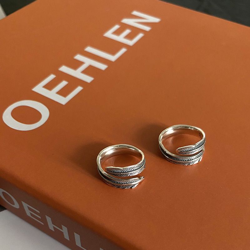 Nhẫn hình lông vũ thời trang cá tính độc đáo