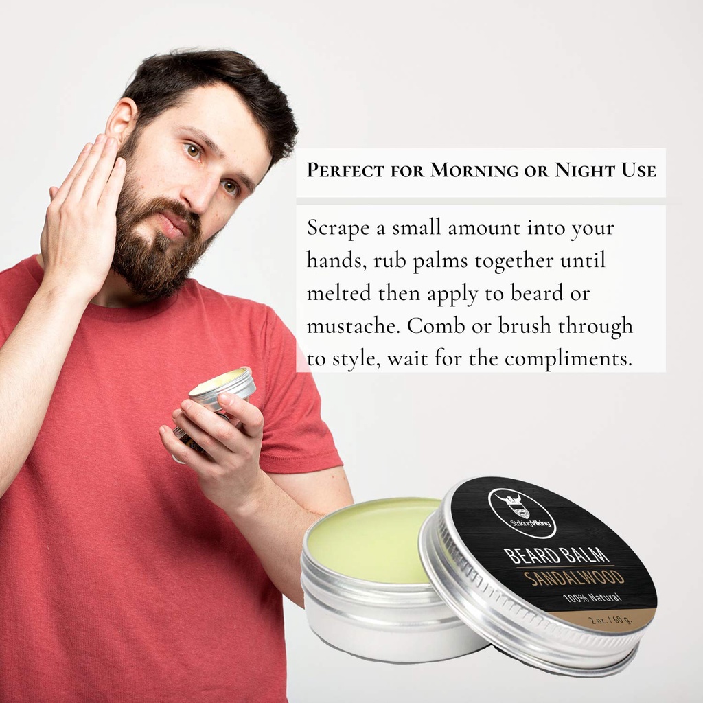 Sáp dưỡng râu Striking Viking hương vani chiết xuất thực vật hữu cơ tự nhiên tạo kiểu cho râu khỏe và mềm