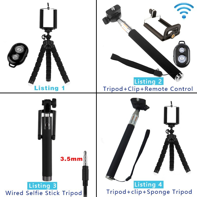 Lammcou Selfie  Photo Stick With Remote Control Button compatible with Gopro Android Ios