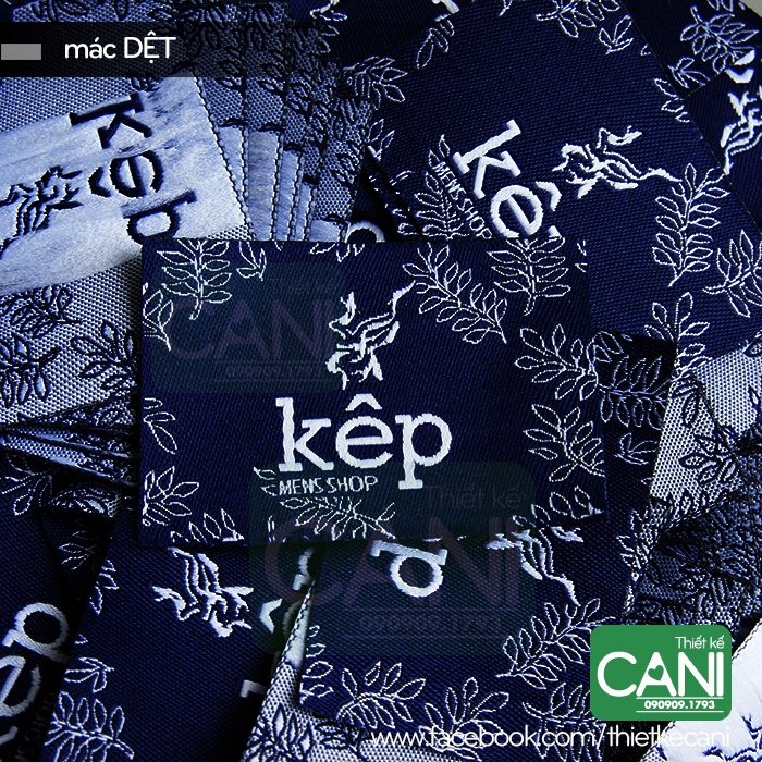 500c/size Mác dệt theo yêu cầu - Mác quần áo tem nhãn CANI