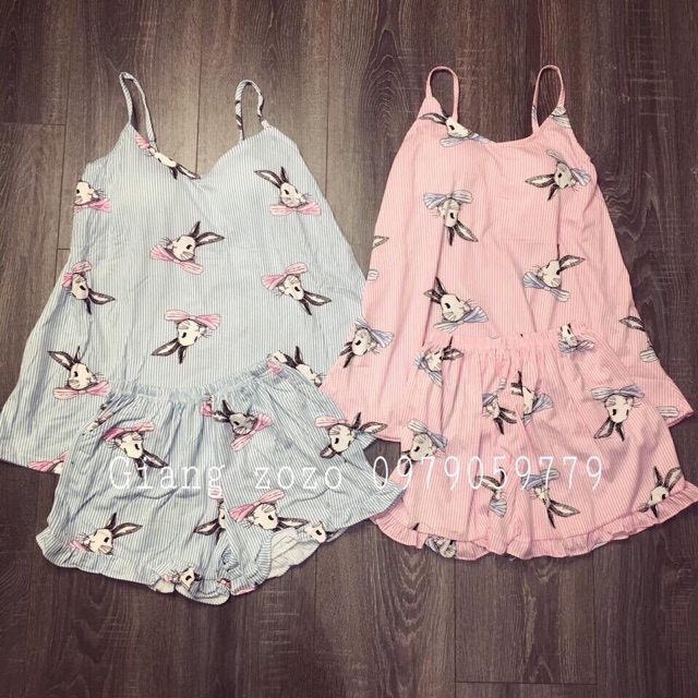 Bộ ngủ cute áo 2 dây lót đệm | BigBuy360 - bigbuy360.vn
