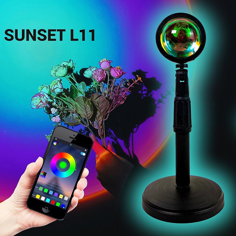 Đèn hoàng hôn sunset chiếu 16 triệu màu rose blackpink lamp cầu vồng sống ảo phi hành gia tiktok bảo hành 30 ngày