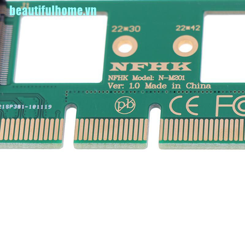 Card Chuyển Đổi Nvme M.2 Ngff Ssd Sang Pci-E Pci Express 3.0 16x X4