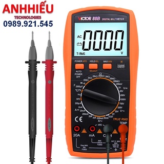 Victor vc-88b đồng hồ vạn năng điện tử 1000v 20a ac dcđiện trở, điện dung, diode, triode, tần số, nhiệt độ victor vc 88b