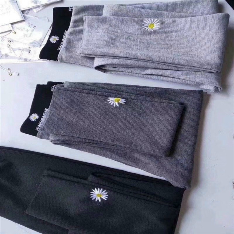 Quần Leggings cotton in hoa cúc xinh sắn mã LM QT007