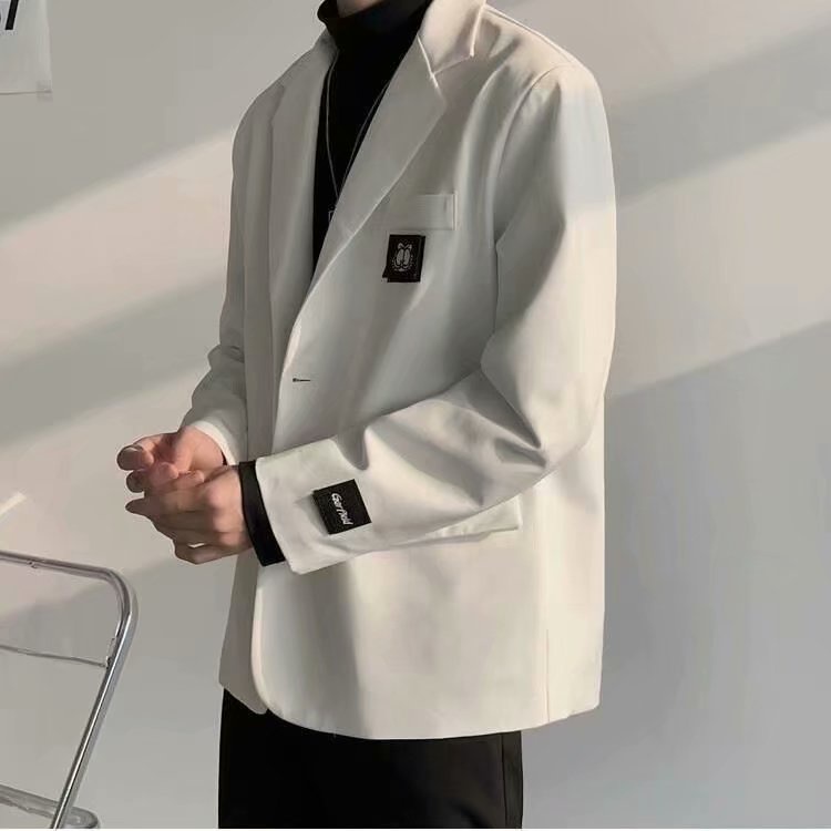 Áo Khoác Vest Màu Trắng Cỡ M-2XL Phong Cách Hàn Quốc Thời Trang Cho Nam