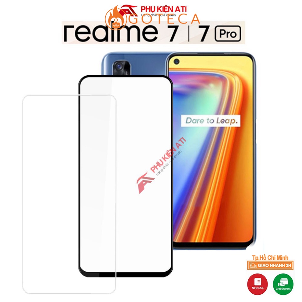 Kính cường lực Realme7 pro/ realme7 - Full màn hình và trong suốt-Độ cứng 9H