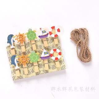 SET KẸP GỖ TRANG TRÍ ( tặng dây dù tùy mẫu)