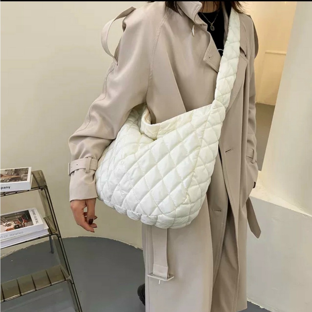 TÚI TOTE ĐEO CHÉO VẢI PHAO UNISEX ULZZANG HÀN QUỐC