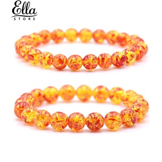 Vòng tay Ayyufe chuỗi hạt đá hổ phách nhân tạo 8mm/ 10mm đẹp mắt thời trang