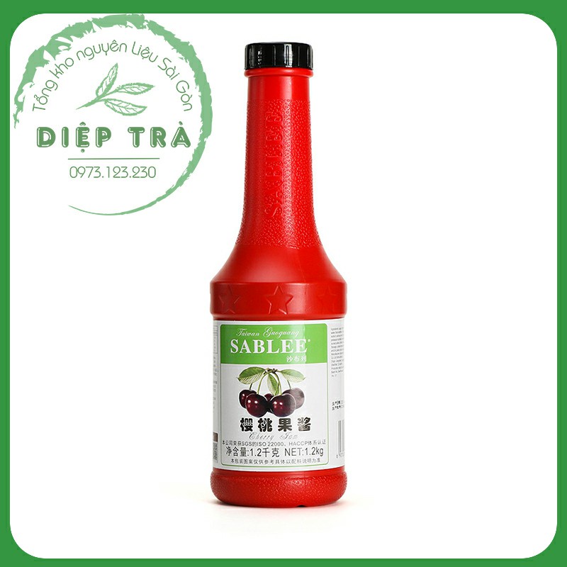 Sốt cherry Sablee (chai 1,2kg) - Sốt sệt, đỉnh nhất trong các dòng sốt của hãng, vị cherry rõ rệt