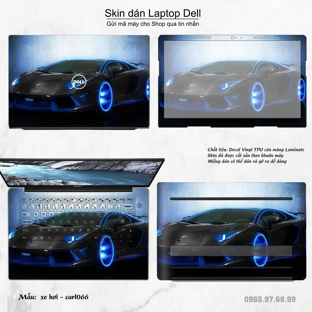 Skin dán Laptop Dell in hình xe hơi _nhiều mẫu 2 (inbox mã máy cho Shop)