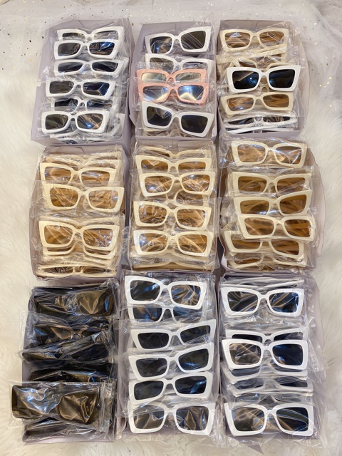 Kính mắt vuông Hot Trend đủ 4 màu trắng, đen, be, hồng | BigBuy360 - bigbuy360.vn