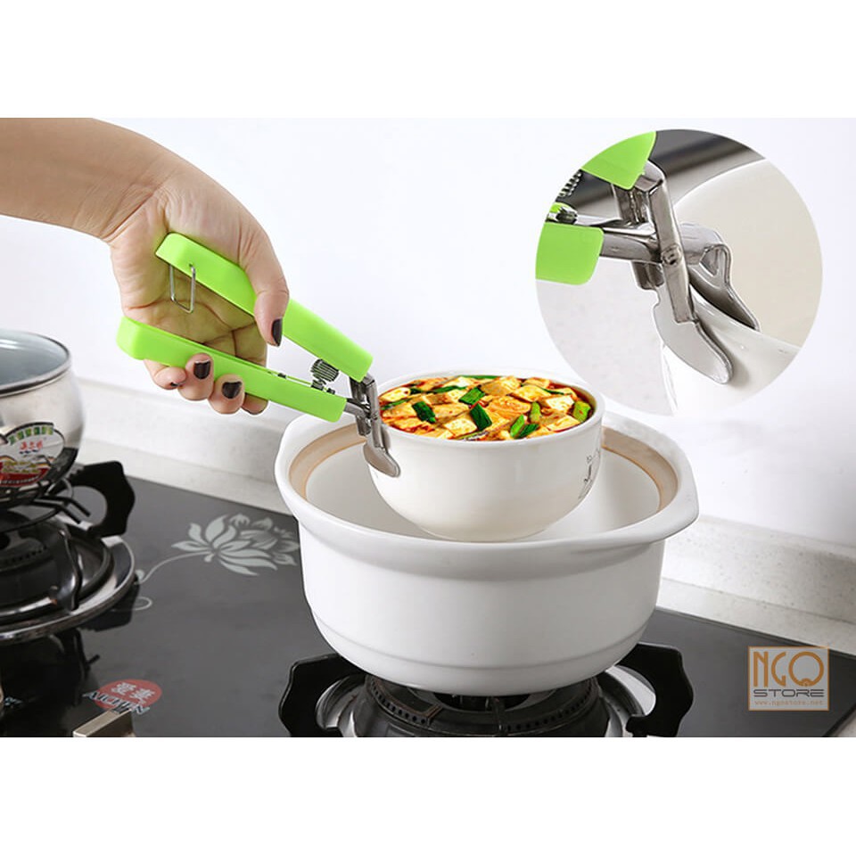 Kẹp Gắp Đồ Nóng, Đồ Hấp KIM LOẠI T1 Thông Minh - Dụng Cụ Gắp Inox Có Lò Xo K04