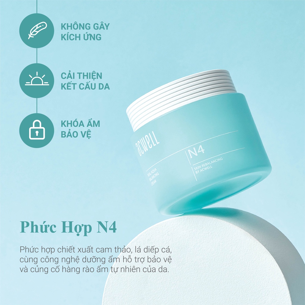 Kem Dưỡng Cấp Nước Acwell Real Aqua Balancing Cream