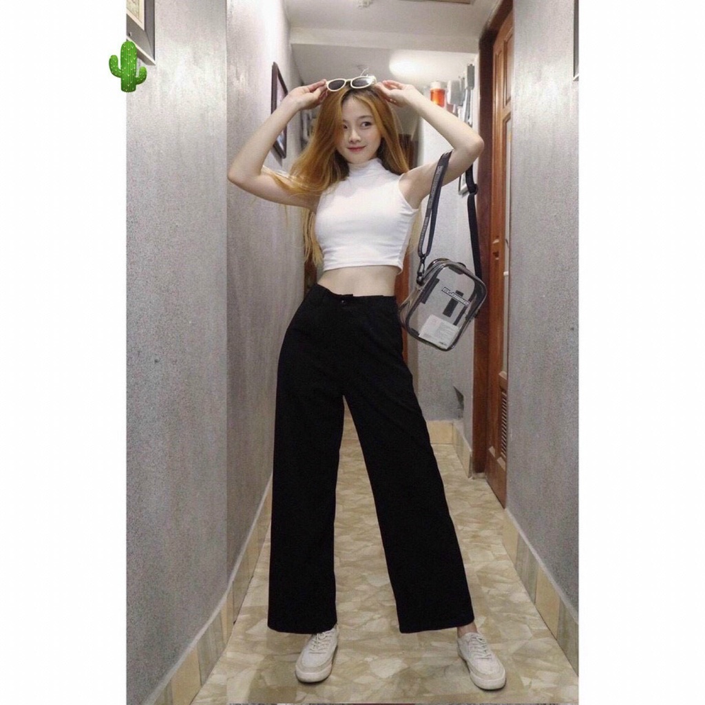 Áo thun 3 lỗ croptop cổ lọ cực sang TTPK0030