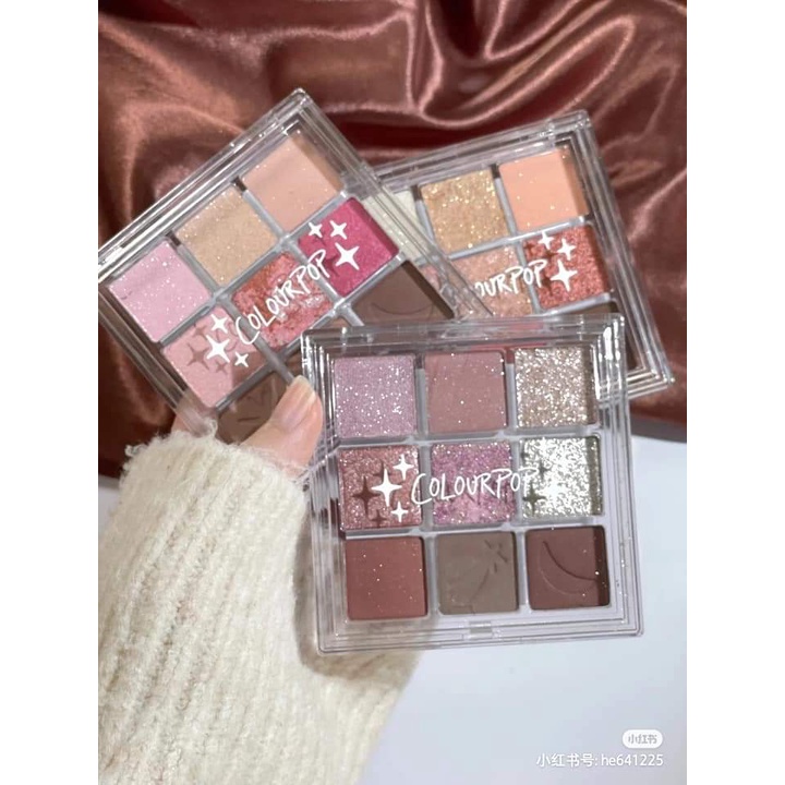Bảng phấn mắt 9 ô Colourpop vỏ trong Clearly In Love/Clear The Air/Coast Is Clear