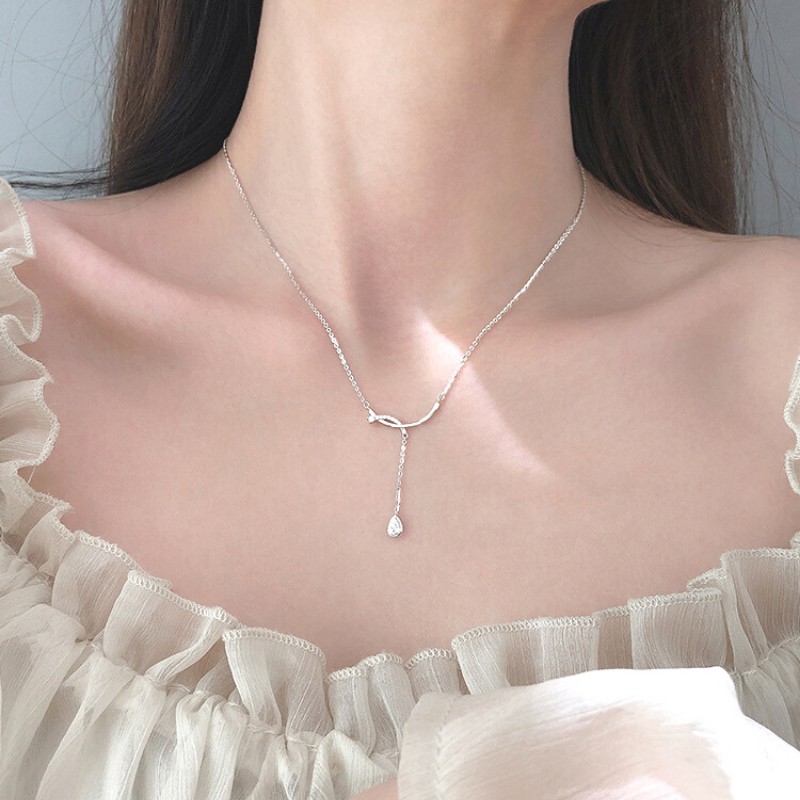 Dây Chuyền Bạc S925 Happy Smile Xinh Xắn | Vòng Cổ Nữ Trang Sức Bạc Thời Trang