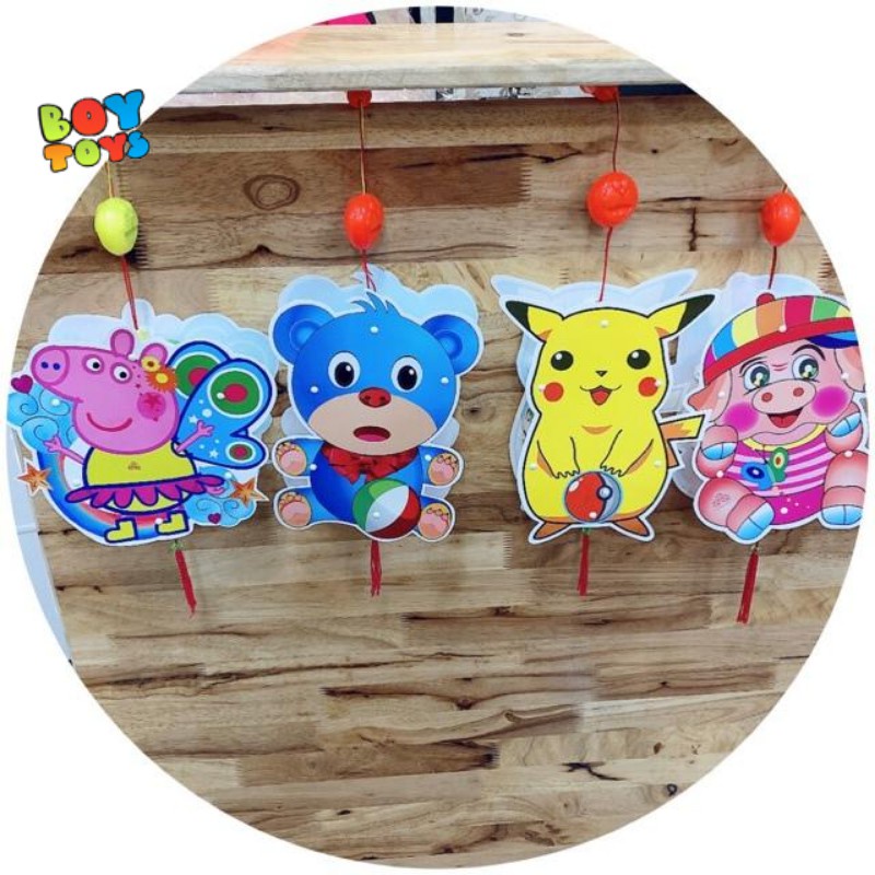 Đồ chơi trung thu lồng đèn nhựa 2 mảnh có nhạc và đèn thú vị cho bé