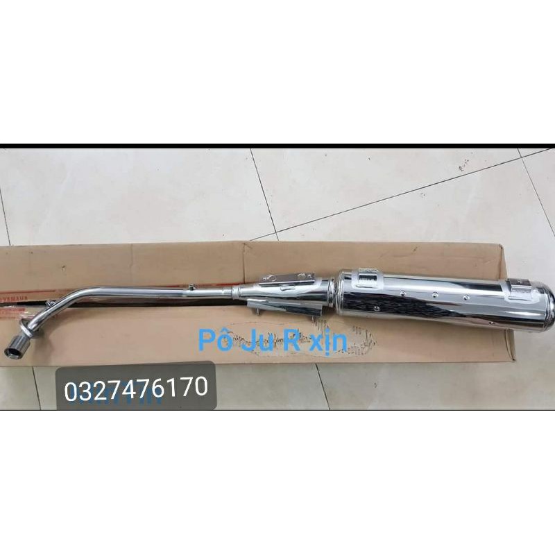 Pô ống xã xe Jupiter màu trắng zin yamaha chính hãng