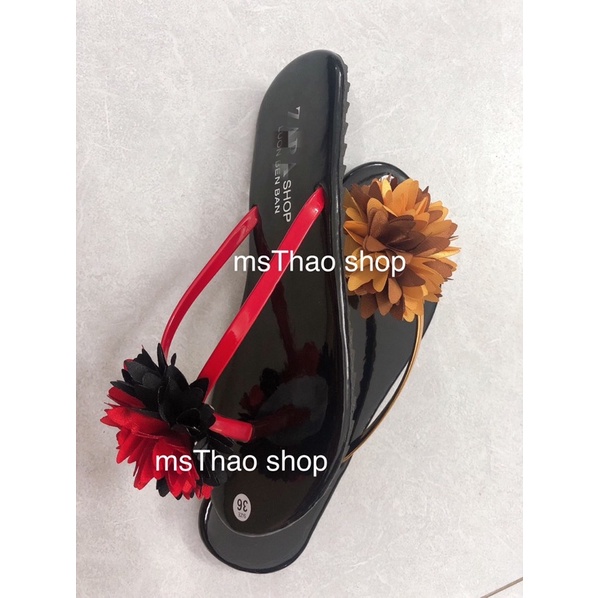 Dép kẹp/ dép xỏ ngón nữ quai mảnh bông thời trang