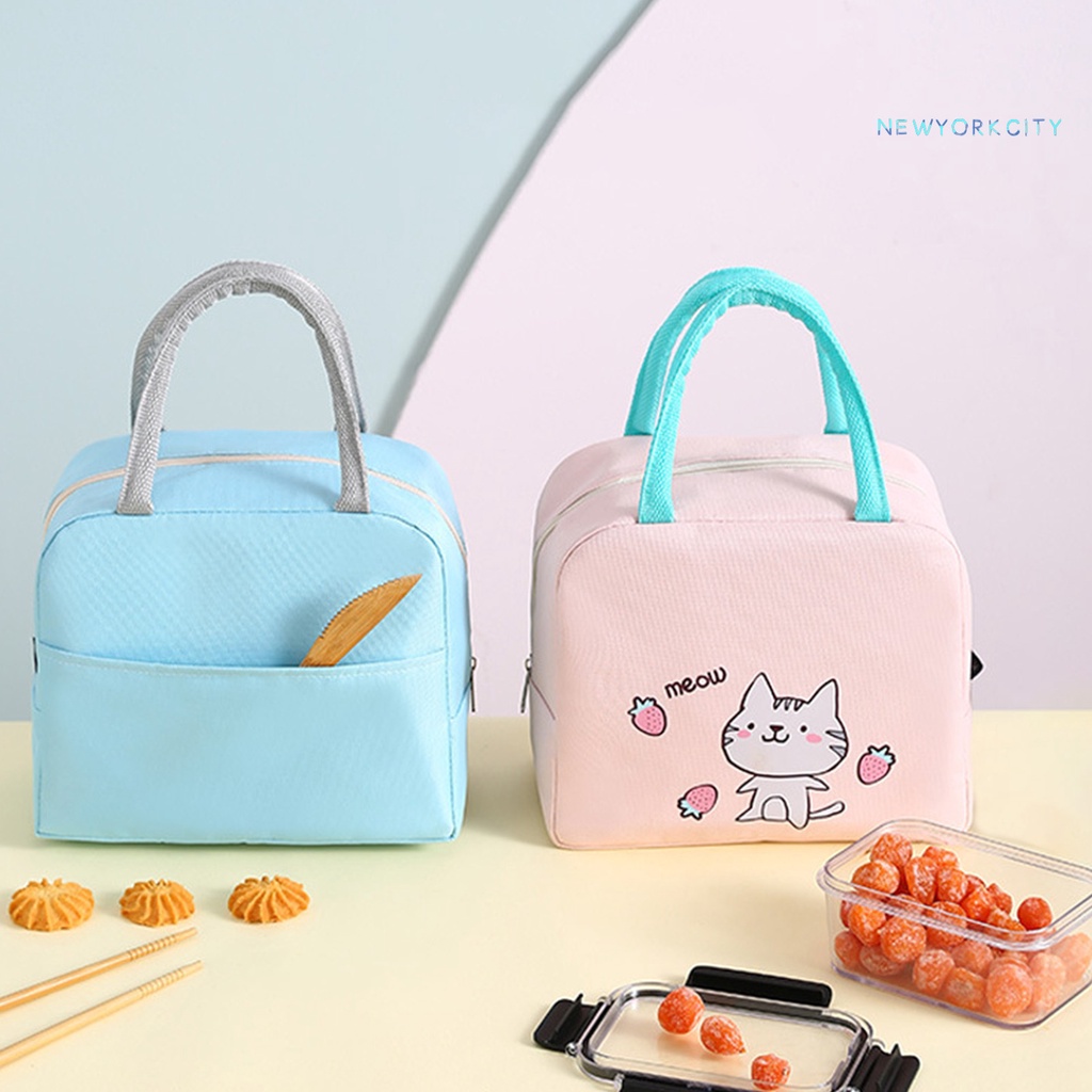 Túi Giữ Nhiệt Đựng Hộp Cơm Trưa NYC Vải Chống Thấm Nước Sức Chứa Lớn Dễ Lau Chùi