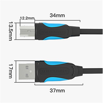 Dây cáp đầu USB 2.0 nối Type A sang Type B cho máy in/scan