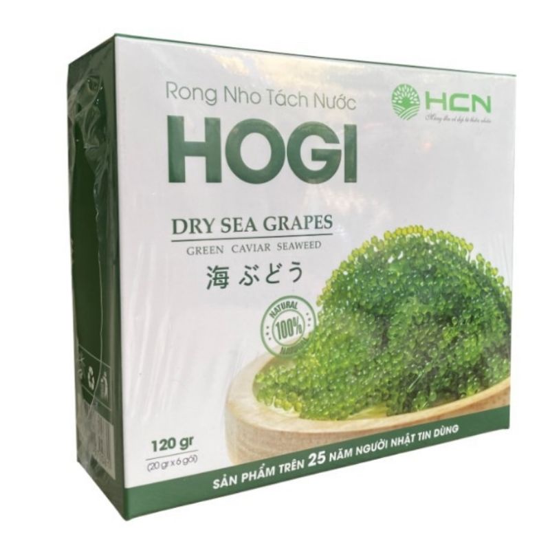 Rong nho tách nước Hogi, giàu dinh dưỡng hộp 6 gói