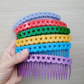 Lược cài tóc mái hình trái tim12.5cm (được chọn màu)