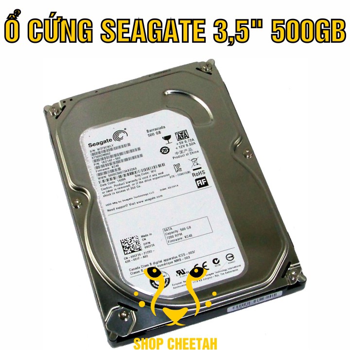 HDD 3.5” Seagate 500GB – Ổ cứng PC chính hãng – Mới 99% – Bảo hành 3 tháng – Tháo từ máy đồng bộ nhập khẩu