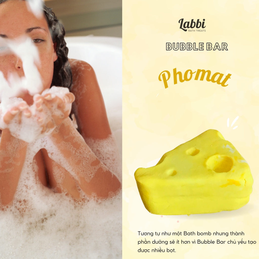 Bánh siêu tạo bọt bồn tắm PHOMAT [Labbi] Bubble Bar