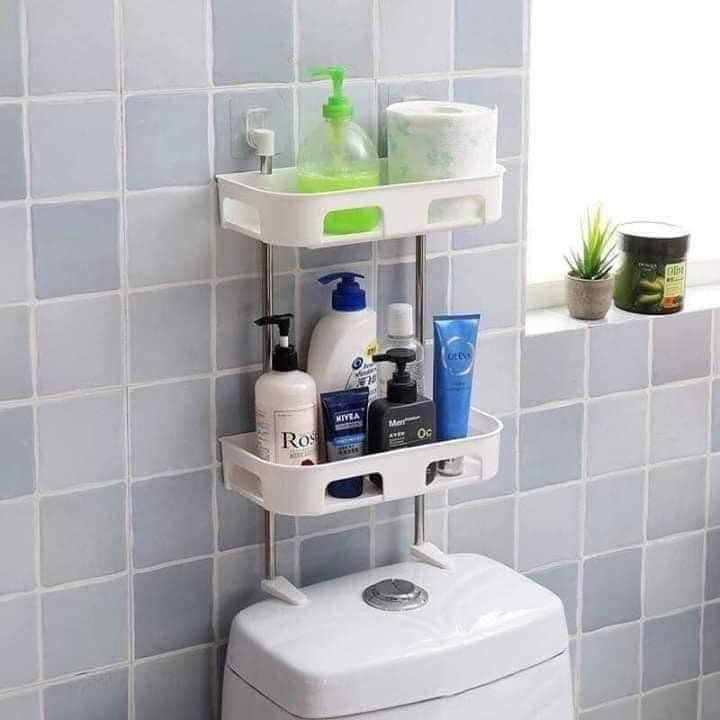 Kệ để đồ 2 tầng nhà tắm, nhà vệ sinh, nhà bếp - Giá để đồ nhà tắm, nhà bếp
