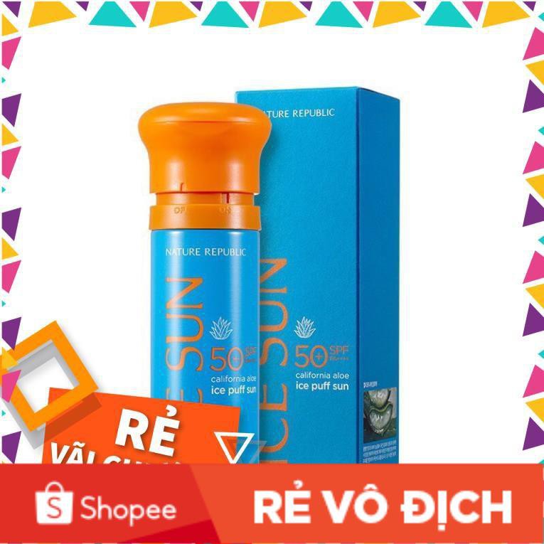Kem chống năng ICE SUN SPF50+ Nature republic ice puff sun