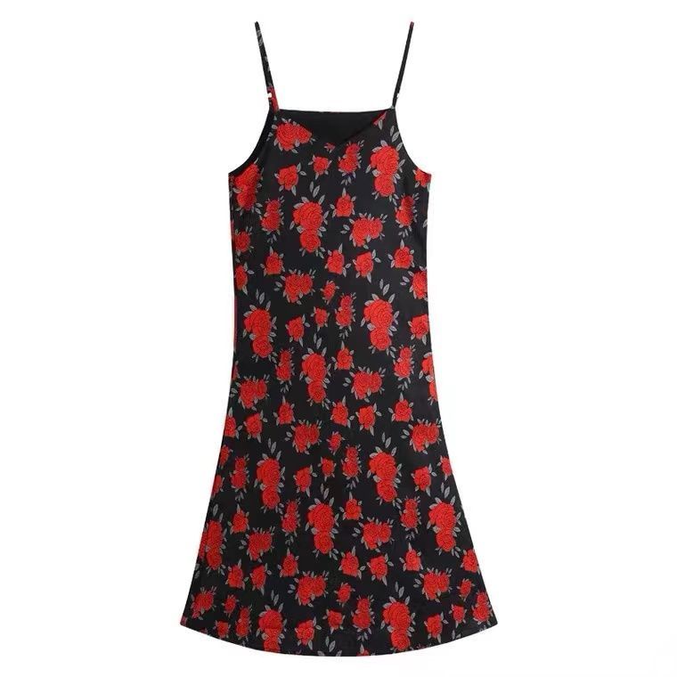 Đầm Hai Dây Dáng Chữ A Dài Phong Cách Cổ Điển Thời Trang Mùa Hè Hàng Mới 2022