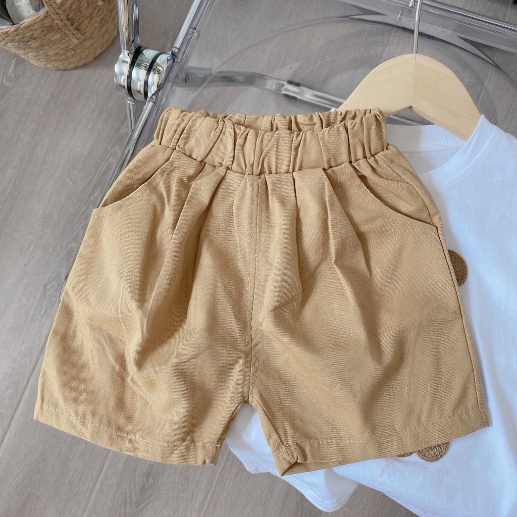 Bộ Áo Thun Cotton + Quần Đùi Hoạt Hình Dành Cho Bé Trai