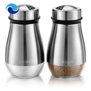 Set 2 Lọ Rắc Muối Và Muối Tiêu Có Thể Điều Chỉnh Tiện Dụng